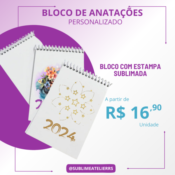 Bloco de Anotações - Capa Personalizada