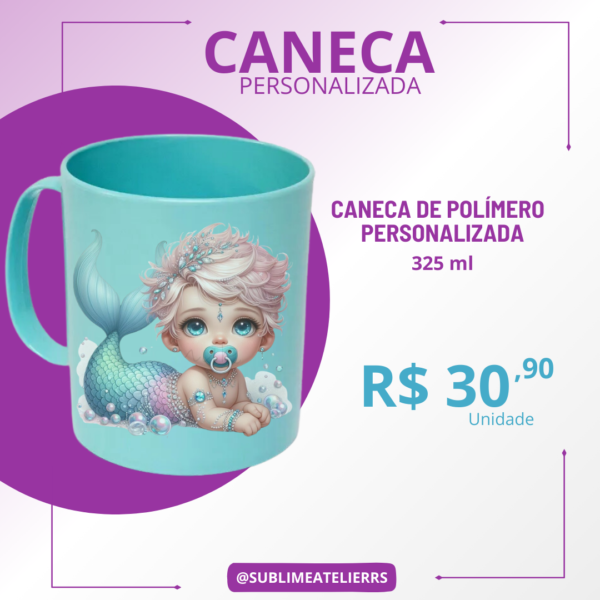 Caneca de Polímero / Plástico Personalizada 325ml - Image 2