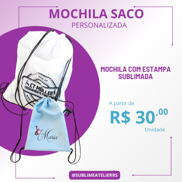 Mochila Saco Personalizada