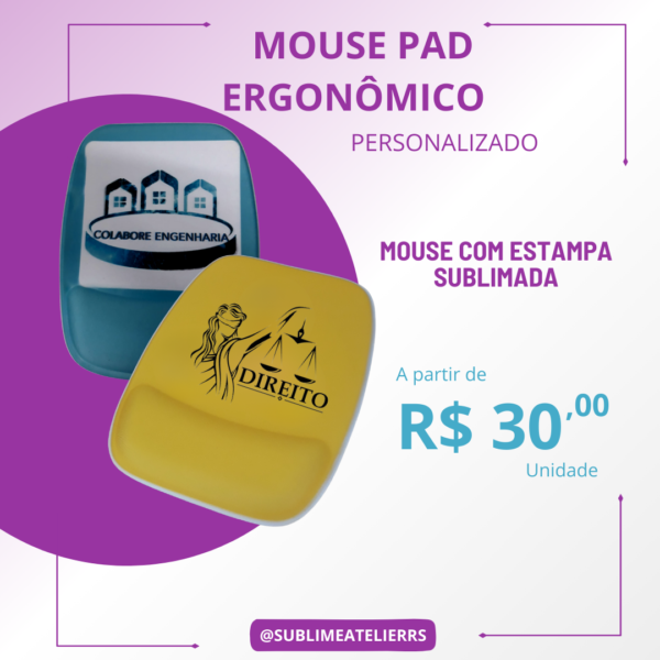 Mouse Pad Ergonômico Personalizado